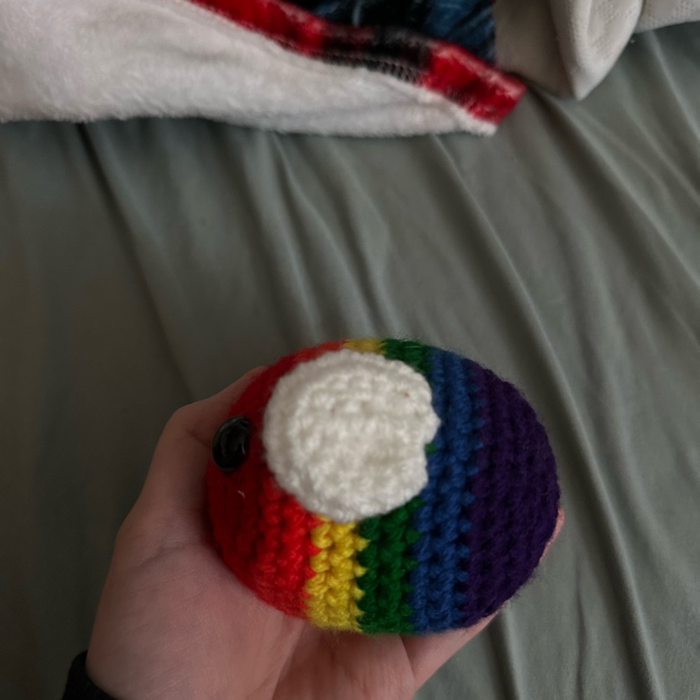 crochet rainbow bee - Picture 2 of 5